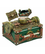 Steampunk Mechanical Gears Design Secret Jewelry Box With Navigational C... - £50.20 GBP
