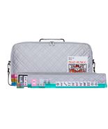 American Mahjong Set Silver - Quilted PU Leather Carrying Bag with Shou... - $1,461.13 MXN