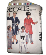 McCalls Pattern Boys Teen Boy Robe or Jacket Pajamas Size B X-Large 7679 - $5.29 CAD