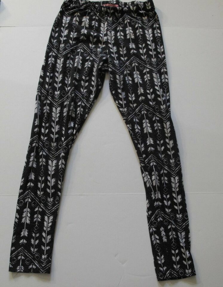 Sugar Hill Pull-up Leggings Pants Black &amp; White Sz M Elastic Waist 28in - $4.85