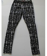 Sugar Hill Pull-up Leggings Pants Black &amp; White Sz M Elastic Waist 28in - $4.85