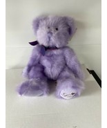VTG Russ Berrie Aphrodite Purple Lavender Teddy Bear Plush Love 14&quot; Tall - £17.77 GBP