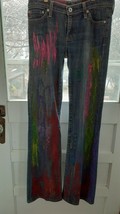 Adriano Goldschmied, AG The Angel boot cut, painted/distressed, USA, 27R, cotton - $65.00