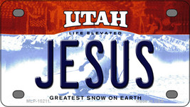 Jesus Utah Novelty Mini Metal License Plate Tag - £11.71 GBP