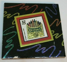 Crayola Crayons 1903 32 cent USA stamp magnet Black Red Abstract - $14.95