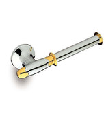 Filigrana Polished chrome and gold toilet paper holder without lid.  - $150.44 CAD