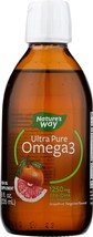 Nature&#39;s Way Ultra Pure Omega3 Liquid Fish Oil Supplement Grapefruit Tan... - $32.99
