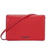 Karl Lagerfeld Paris Nicolette Crossbody Handbag Crimson Red Quilted Lea... - $106.64 CAD