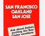 Delta Air Lines San Francisco Oakland San Jose Quick Reference Schedule ... - £8.75 GBP