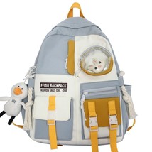 Female Harajuku Nylon Bag Kawaii Girl College Student Backpack Waterproof Fashio - £41.52 GBP