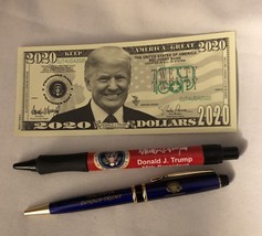 3 Trump = Money + 2 Pens White House Eagle Seal Pen &amp; Maga Red With Signature - £12.86 GBP