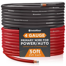 4 Gauge AWG CCA Power Ground Wire Cable (50Ft Black &amp; Red) True Spe - $1,125.48 MXN