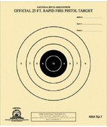 NRA TQ-7 Official 25 Foot Rapid Fire Pistol Target -- 100 on heavy paper... - £13.97 GBP