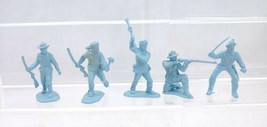 5 Vintage Marx Alamo Play Set Figures 1 Davy Crockett. Baby Blue Color Toy - £19.63 GBP