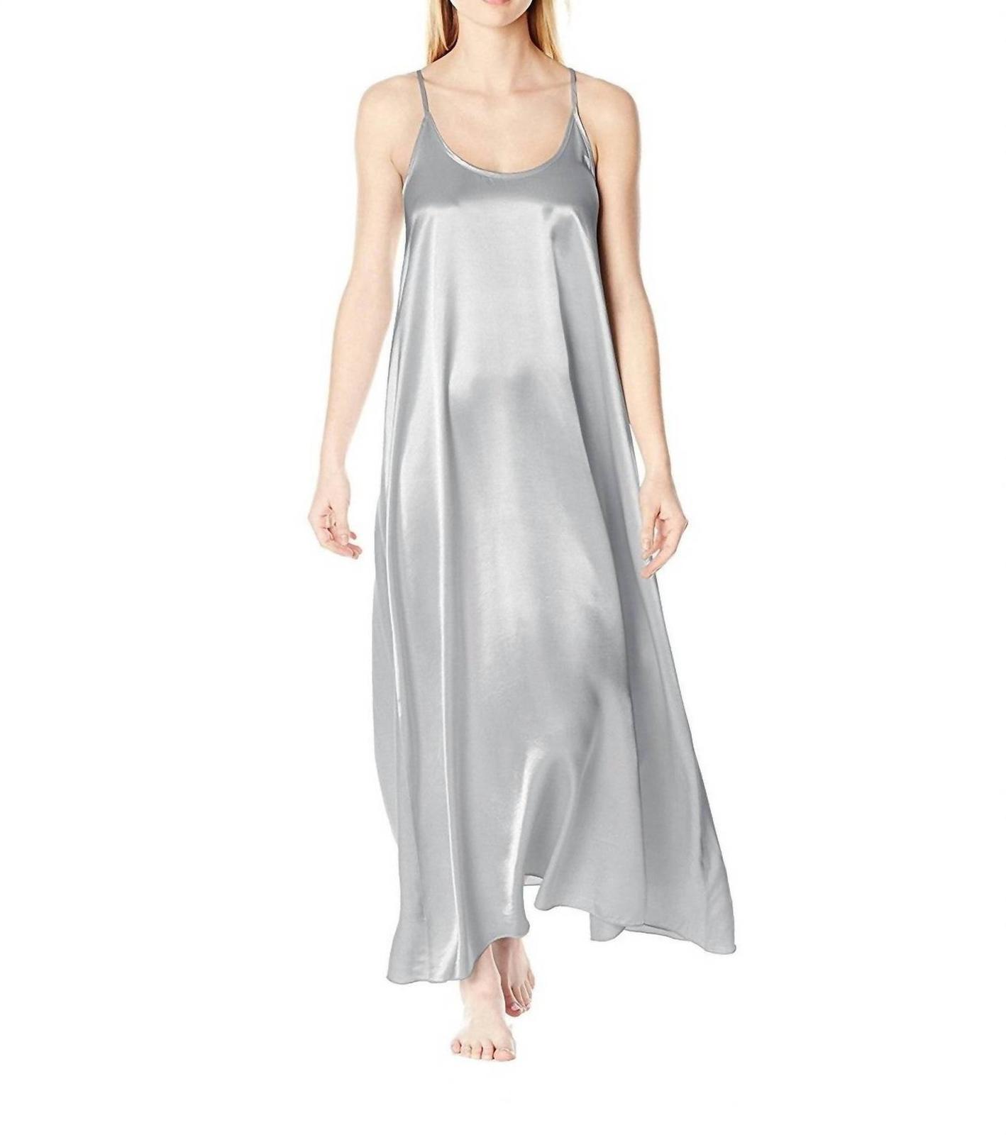 Pj Harlow Monrow Satin Long Nightgown With Gathered Back Size XS - $41.58
