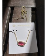 Kendra Scott Elisa Oval Pendant Short Necklace in Azalea Illusion Gold New✨ - $650.76 MXN