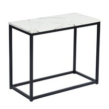 Modern Open Rectangular Wood Side End Accent Table 28 Inch - Marble - £99.80 GBP