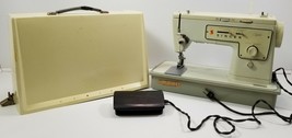 A) Vintage Singer Stylist Model 413 Zig Zag Sewing Machine In Carry Case... - $98.99