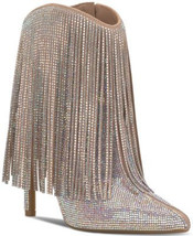I.N.C. International Concepts Sahoj Western Fringe Booties Black Bling 6.5M - $31.08