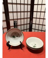 Noritake Mountain Flowers Rim Coupe Soup Bowls Cereal Fruit Stoneware Se... - $31.68