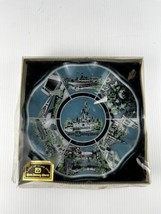 Vintage Walt Disney World Glass Candy Dish Ashtray Plate Bowl Memorabilia 1970s - £9.29 GBP