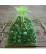 66 Assorted Green ~ Clear ~ Solid ~ Swirl ~ Glass Marbles +1 Large Shoot... - $427.24 MXN