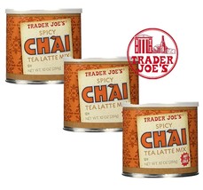 Pack 3  Trader Joe's Spicy Chai Tea Latte Mix 10 oz  - $24.78