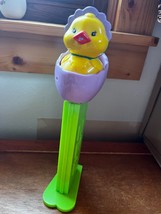Large Green Plastic w Yellow Baby Chick PEZ Candy Dispenser Holiday Figu... - $11.29