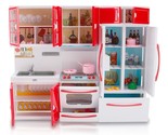 Liberty Imports Gourmet Red Doll Modern Kitchen Mini Toy Playset with Li... - $54.99