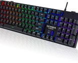 Mechanical Gaming Keyboard For Pc.Mac Xbox Gamer, Rgb 104 Keys Ultra-Slim - $44.96