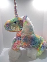 Best Made Toys Large Neon Colored Unicorn Split Hooves Sparkle Horn Plush 20" - $37.40