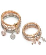 3-Piece Charm Dangle Chain Women&#39;s Bracelets Silver, Gold or Rose Gold P... - €2,56 EUR