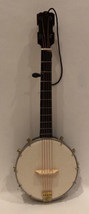 NEW Miniature Banjo 7 in holiday Christmas Ornament Wood Music Instrument - £12.16 GBP