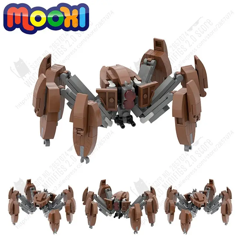 MOC2004 Movie MOC Crab Droid Model Building Blocks Creative DIY Animal Robot - £20.41 GBP