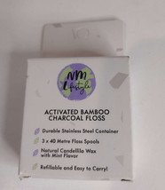 Organic Vegan Bamboo Charcoal Dental Floss 3 x40 m + Stainless steel Con... - $10.35