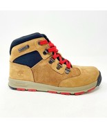 Timberland Scramble Mid Wheat Tan Red Kids Outdoor Hiking Nubuck Boots 2... - €39,27 EUR