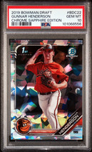 2019 Bowman Draft Chrome Sapphire Gunnar Henderson #BDC22 - PSA 10 GEM MINT - $148.49