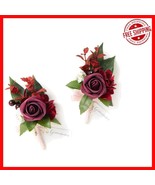 Stunning Marsala and Burgundy Artificial Boutonnieres - Perfect for Any ... - $542.23 MXN