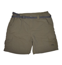 The North Face Shorts Mens 2XL Cargo Nylon Belted Hiking Outdoor Olive G... - $28.88