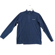 Columbia Sportswear 1/4 Zip Navy Blue Fleece Jacket Men&#39;s L Gorpcore Out... - $34.90 CAD