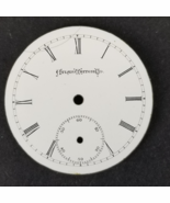 Atlas Watch Co pocket watch face white porcelain 1 5/16&quot; antique parts - $24.99