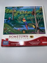 Hometown Collection Rainforest 1000 Pc Puzzle Heromin Hidden Cat Complete - $8.00