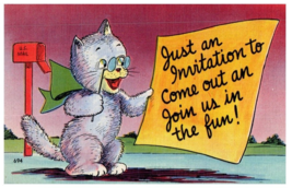 Just An Invitation To Come Out And Join Us In The Fun Funny Postcard - £5.41 GBP