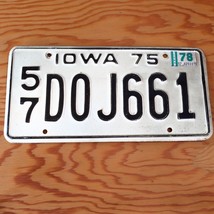 1978 United States Iowa Linn County Passenger License Plate 57 D0J661 - $16.82