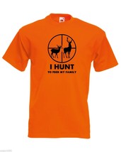 Mens T-Shirt Deer Hunting Quote I Hunt to Feed my Family, Scope Hunt Shirts - £19.38 GBP