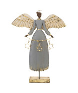Metal Angel Sculpture with Lighted Accent 21&quot;H - $92.05