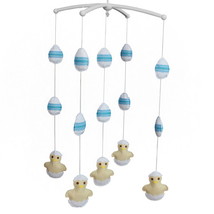 Handmade Baby Crib Mobile Cute Chicken and Eggs Baby Musical Mobile Kids Room De - £68.36 GBP