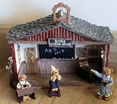 Boyds Bears Bearstone Mrs Crabapple’s One Room Schoolhouse 3 Figurines 2... - $33.24