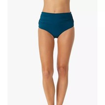 Anne Cole Bikini Bottom Convertible High Waist Shirred Teal Blue 24W - £15.02 GBP