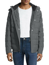 Brooks Brothers Grey Down Insulated Hooded Puffer Parka Jacket, L Large ... - $245.52